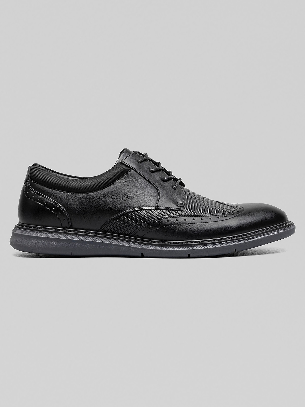 Nunn Bush Chase Wingtip Oxfords, Black | Dress Shoes | Men's Wearhouse