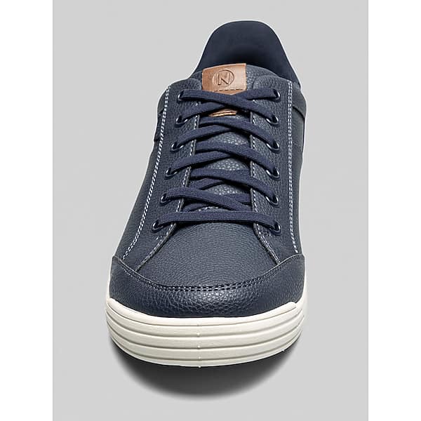 Nunn Bush Men's KORE City Walk EZ Moc Toe Lace Up Shoes Navy - Size: 13 WIDE TMW43F413W01