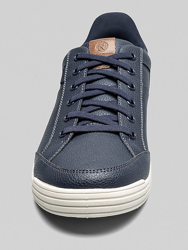 Nunn Bush Men's KORE City Walk EZ Moc Toe Lace Up Shoes , Navy / Blue