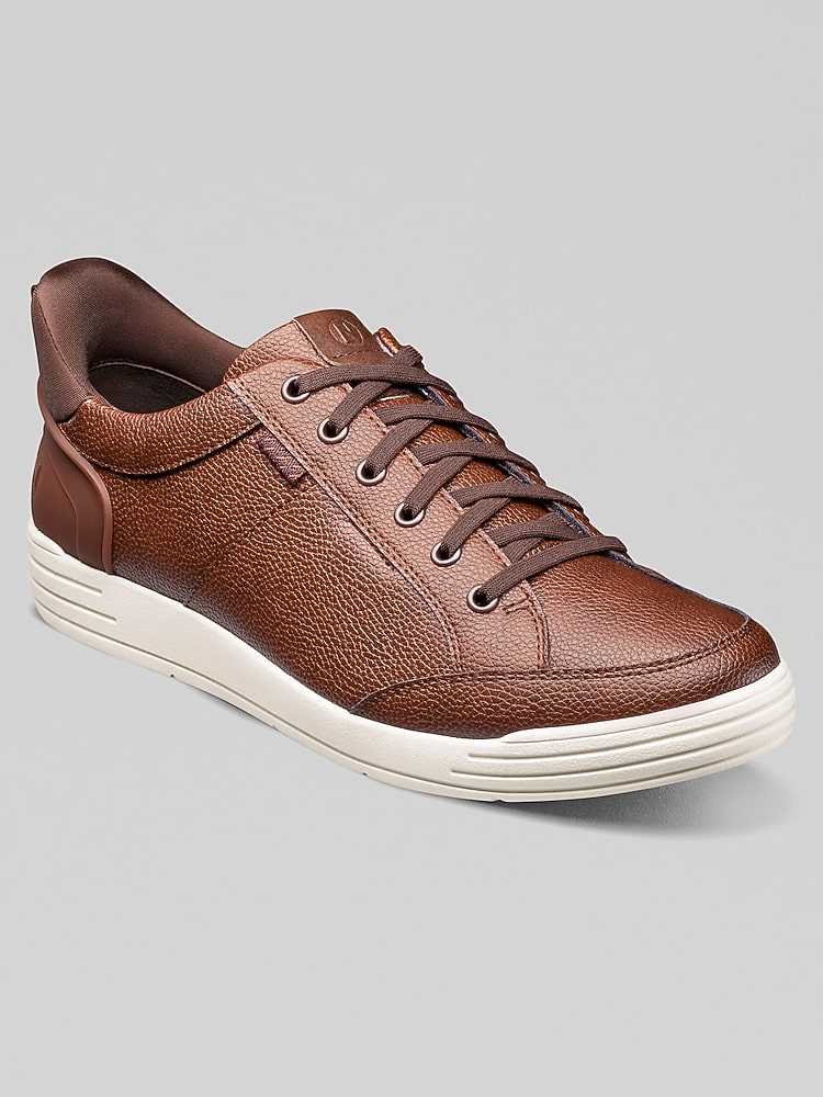 Nunn Bush KORE City Walk EZ Moc Toe Lace Up Shoes, Brandy - Tan