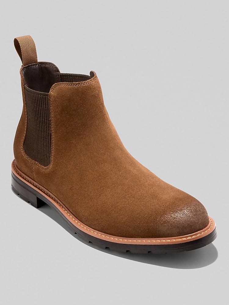 Cole Haan Chamberlin Grand Chelsea Boots, Spiced Brown Suede