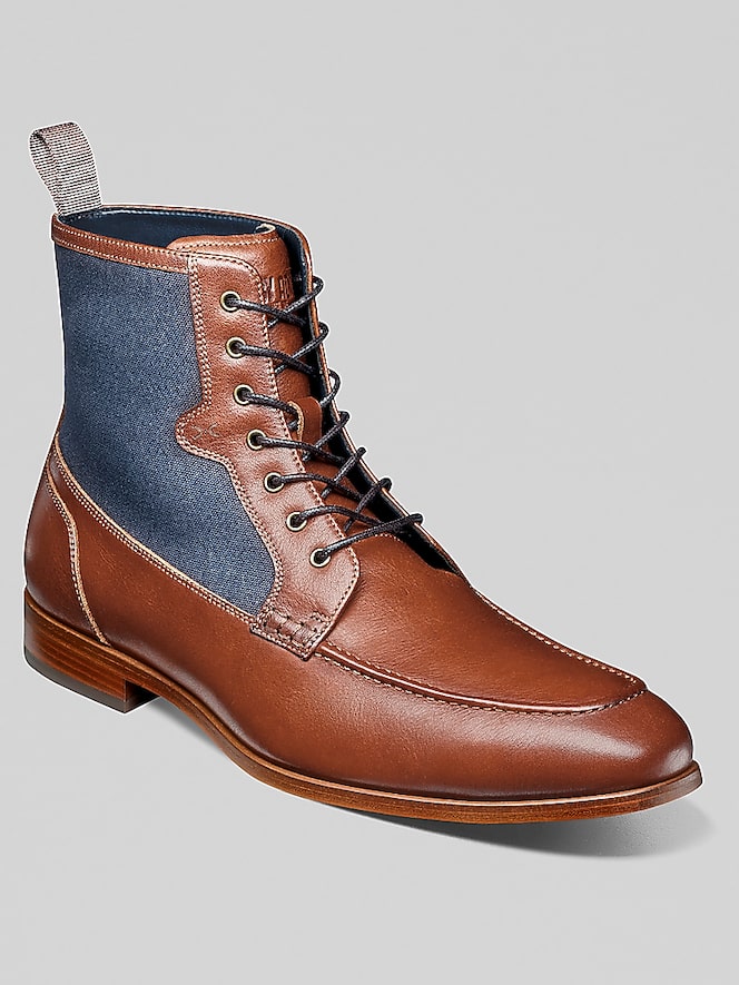 Stacy Adams Brumley Moc Toe Lace Boots