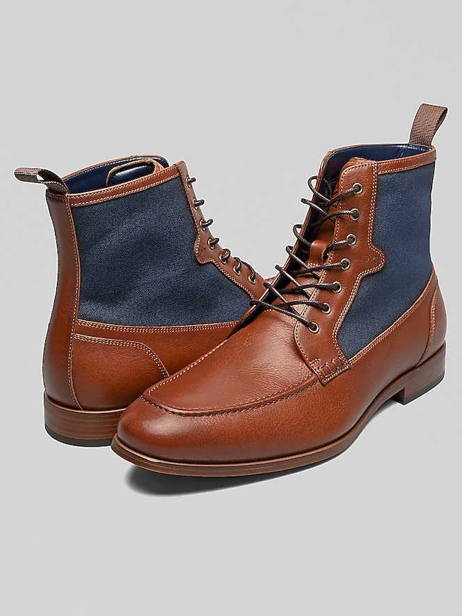 Stacy Adams Brumley Moc Toe Lace Boots