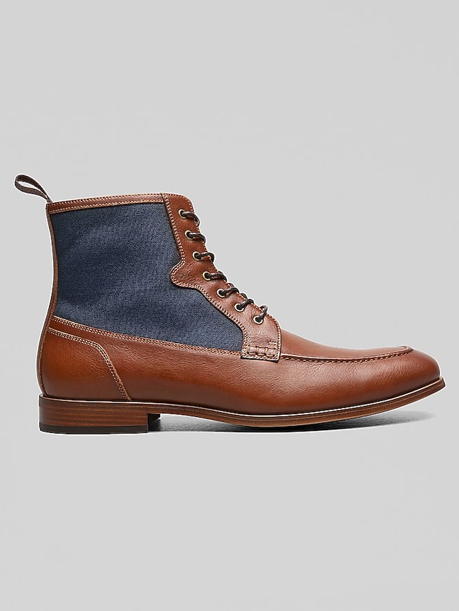 Stacy Adams Brumley Moc Toe Lace Boots