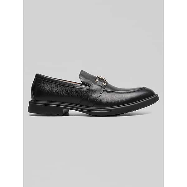 Stacy Adams Men's Todridge Moc Toe Bit Loafers Black Tumbled - Size: 11 D-Width TMW43FU10402