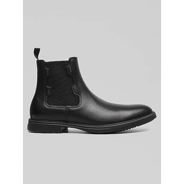 Stacy Adams Men's Townsend Plain Toe Chelsea Boots Black Tumbled - Size: 10 1/2 D-Width