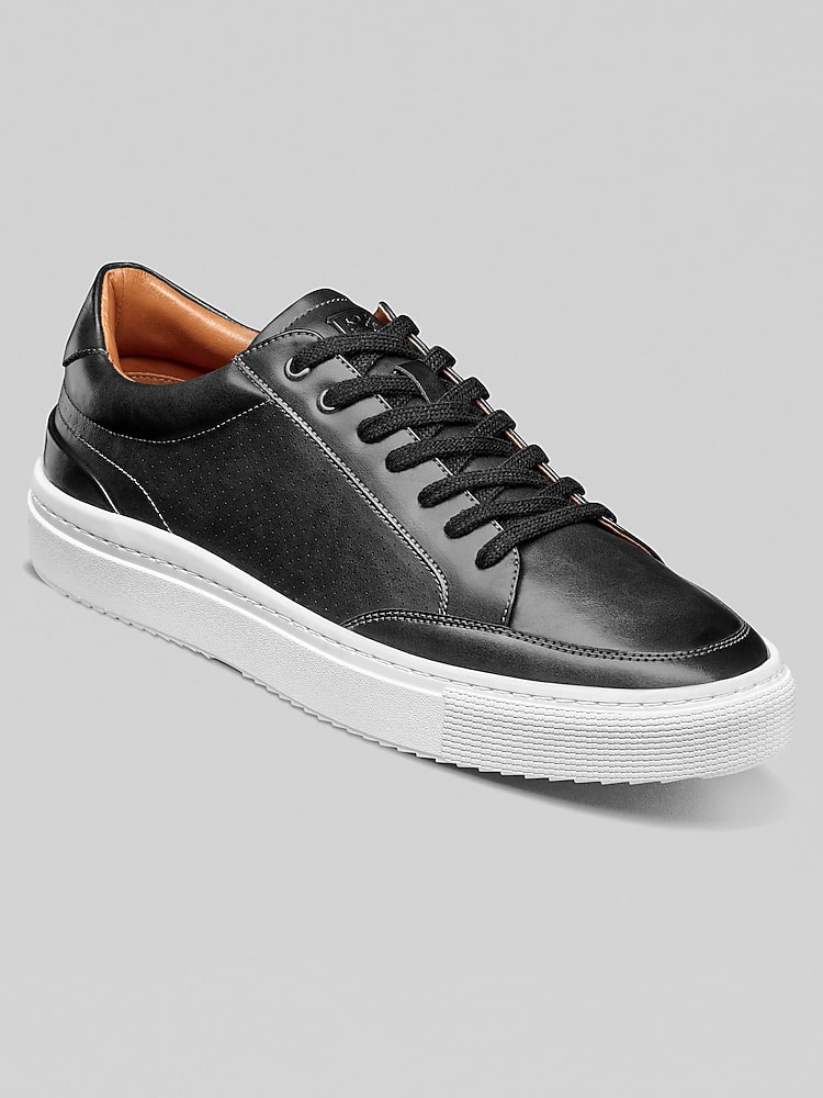 Stacy Adams Barringer Lace-Up Lace Up Wing Tip Shoes, Leather in Black