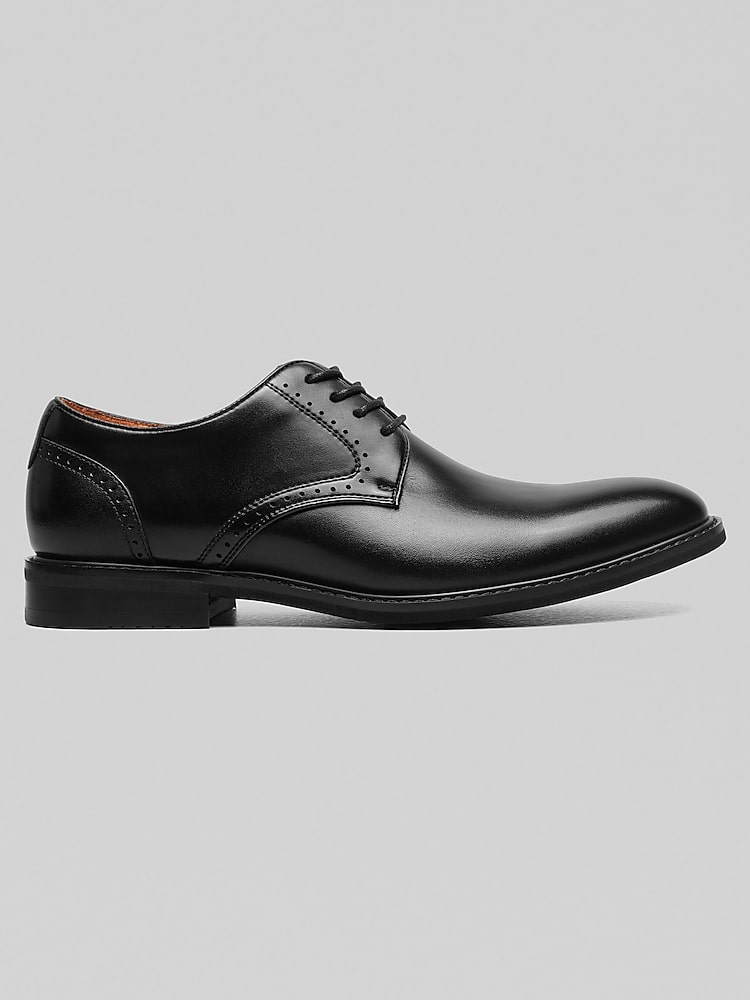 slim fit dress slacks Rieker Men's Black Leather Shoes B000100 B00 Wide Fit Comfortable Sole main image 0