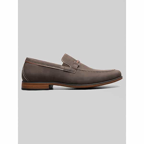 Stacy Adams Men's Richardson Moc Toe Bit Slip-On Shoes Brown - Size: 11 D-Width