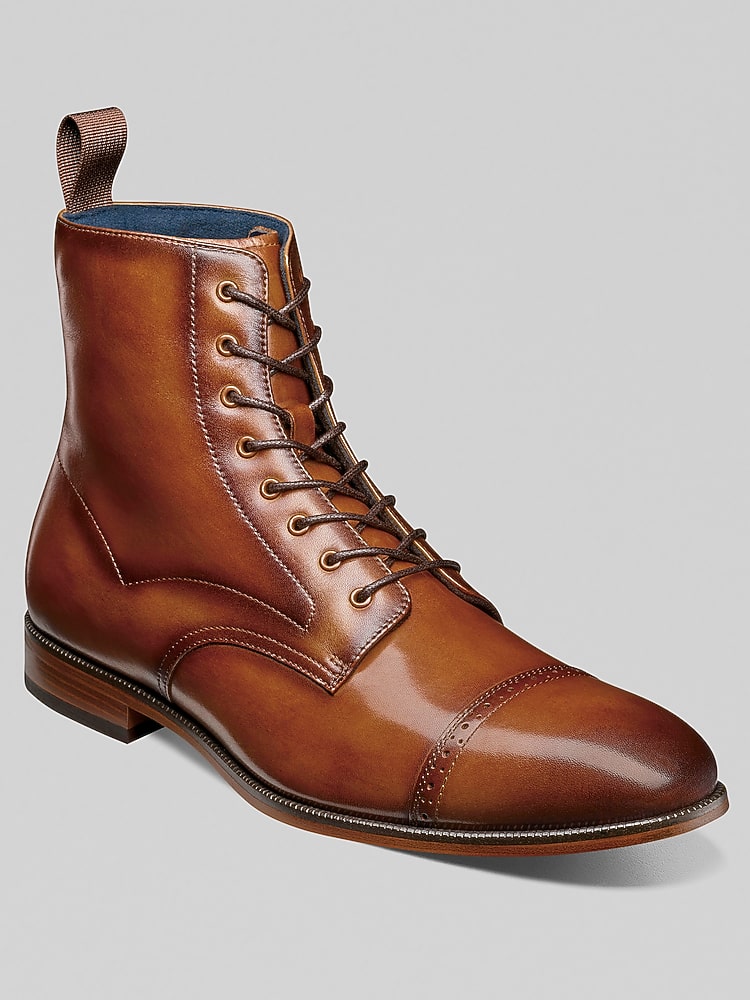 Stacy Adams Henry Cap Toe Boots, Tan | Boots | Men display picture 1
