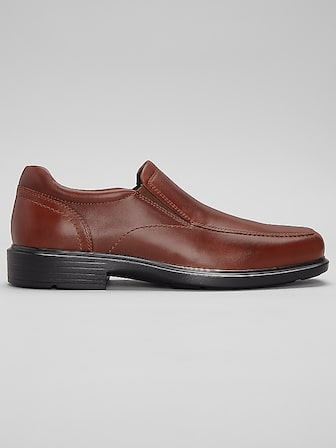 brown matte dress shoe men's wearhouse Joseph Abboud Loafers & Slip-On Shoes Florsheim Mens Roseto Luxe swatches-decadent-strapless-maxi-dress Brown Ruched Knit Midi Colour:Stone