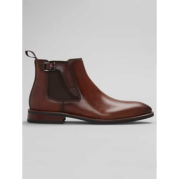 La Milano Men's Banksy III Plain Toe Chelsea Boots Cognac - Size: 7 D-Width