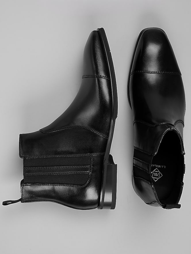 La Milano Crest Cap Toe Chelsea Boots