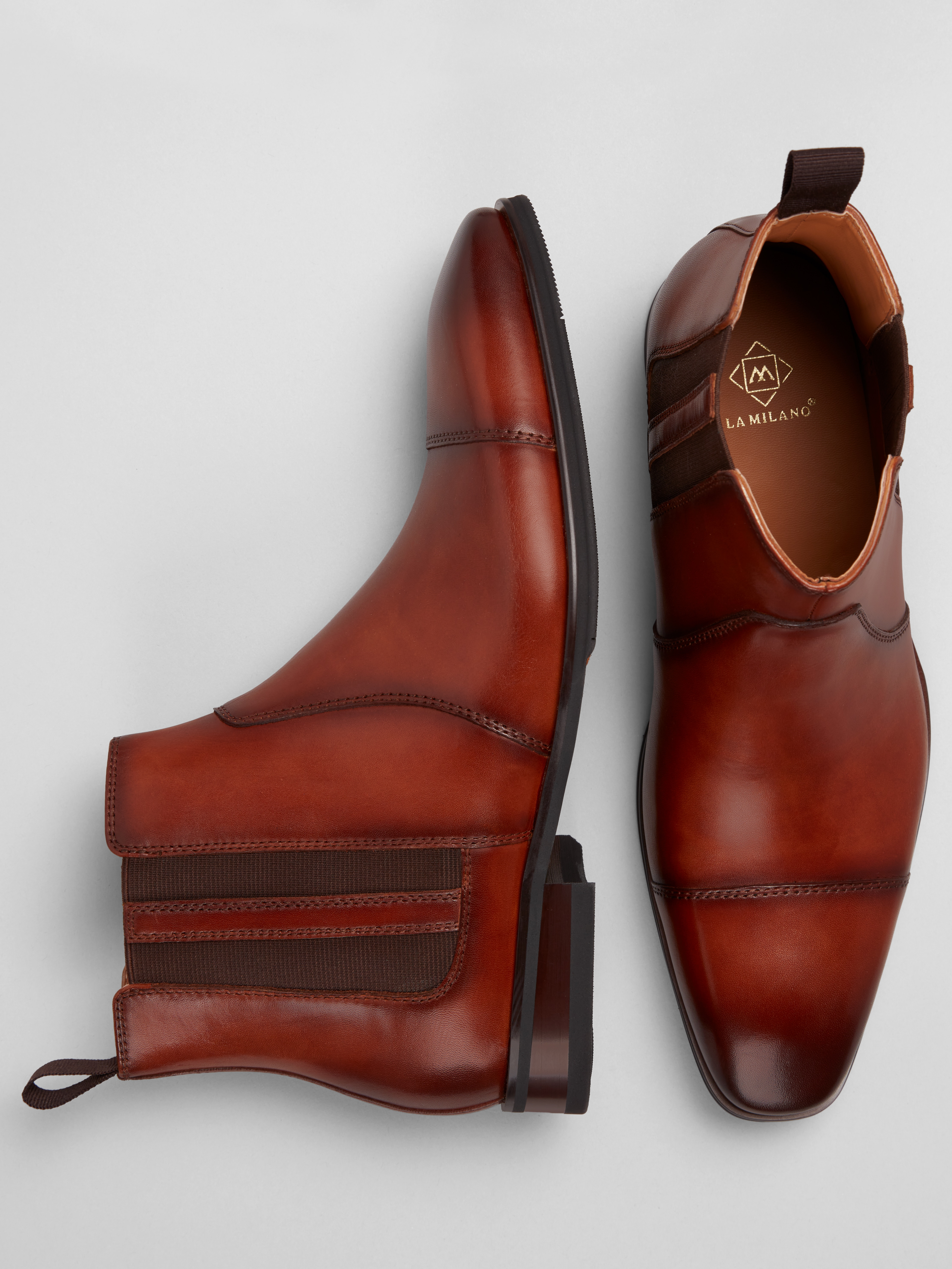 Crest Cap Toe Chelsea Boots