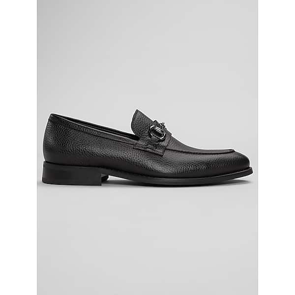 La Milano Men's Garry II Moc Toe Bit Loafers Black - Size: 7 D-Width