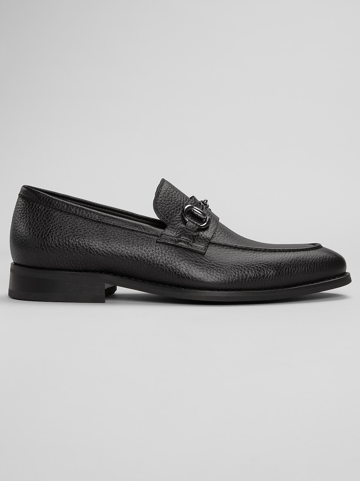 La Milano Garry II Moc Toe Bit Loafers, Black | Dress Shoes