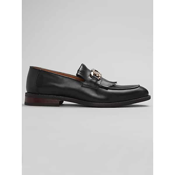 La Milano Men's Franconia Moc Toe Bit Loafers Black - Size: 7.5 D-Width