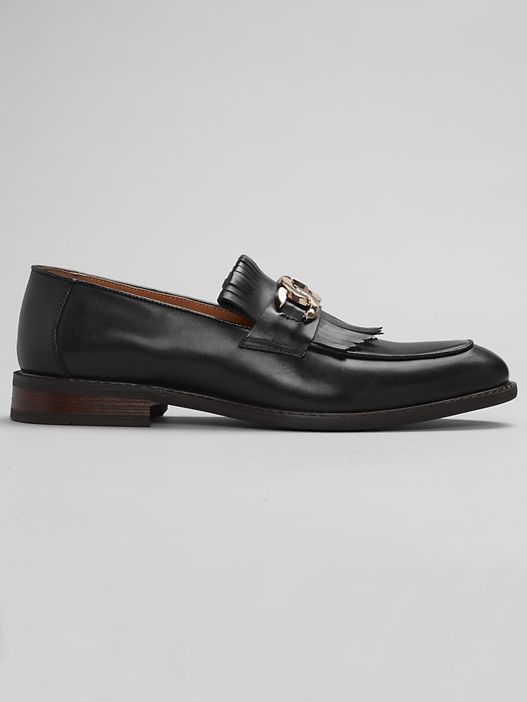 La Milano Franconia Moc Toe Bit Loafers, Black | Dress Shoes  display picture 1