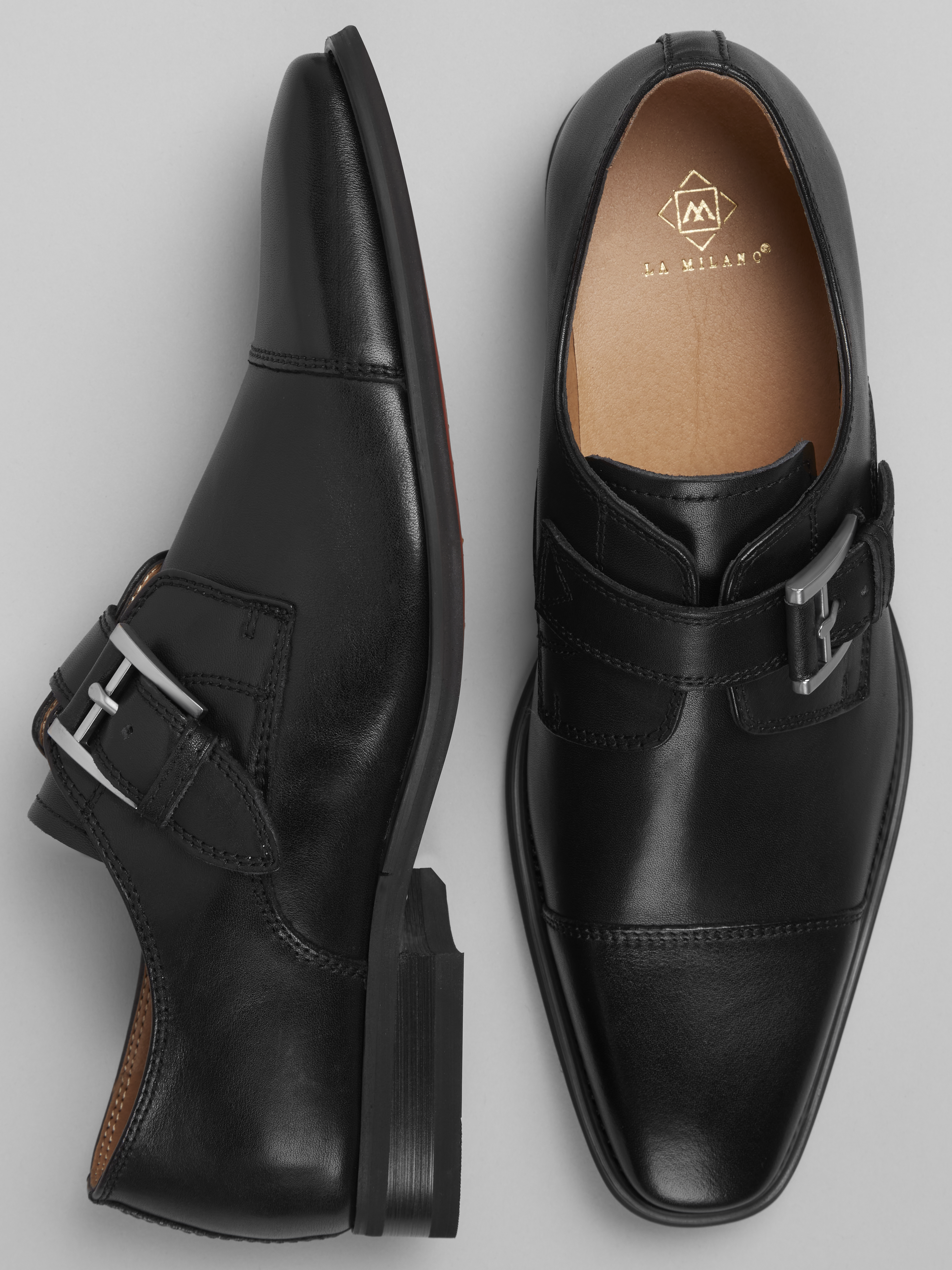 Willem Single Monk Strap Cap Toe Slip On Shoes