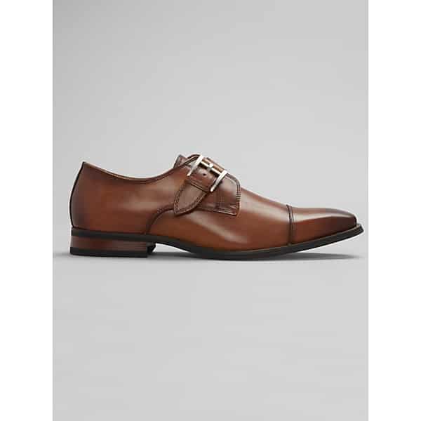 La Milano Men's Willem Single Monk Strap Cap Toe Slip On Shoes Cognac - Size: 7.5 D-Width