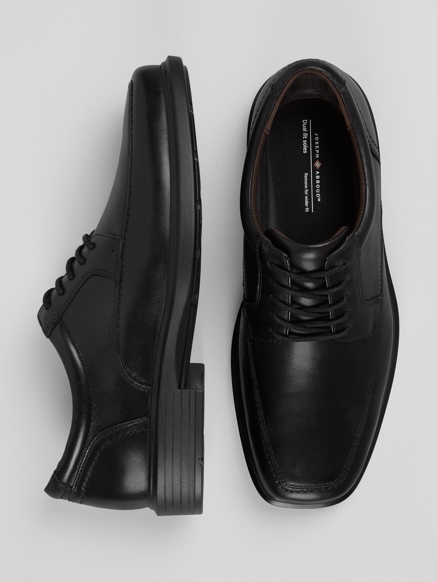 Leather Moc-Toe Lace-Up Shoe