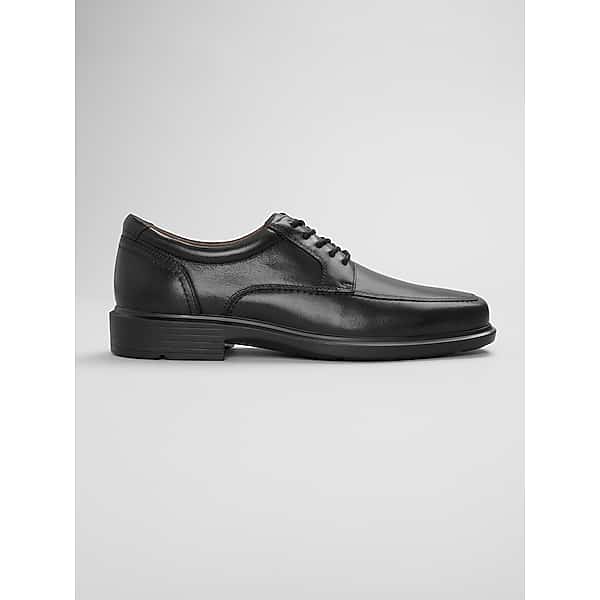 Joseph Abboud Mens Leather Moc-Toe Lace-Up Shoe Black - Size: 11 D-Width