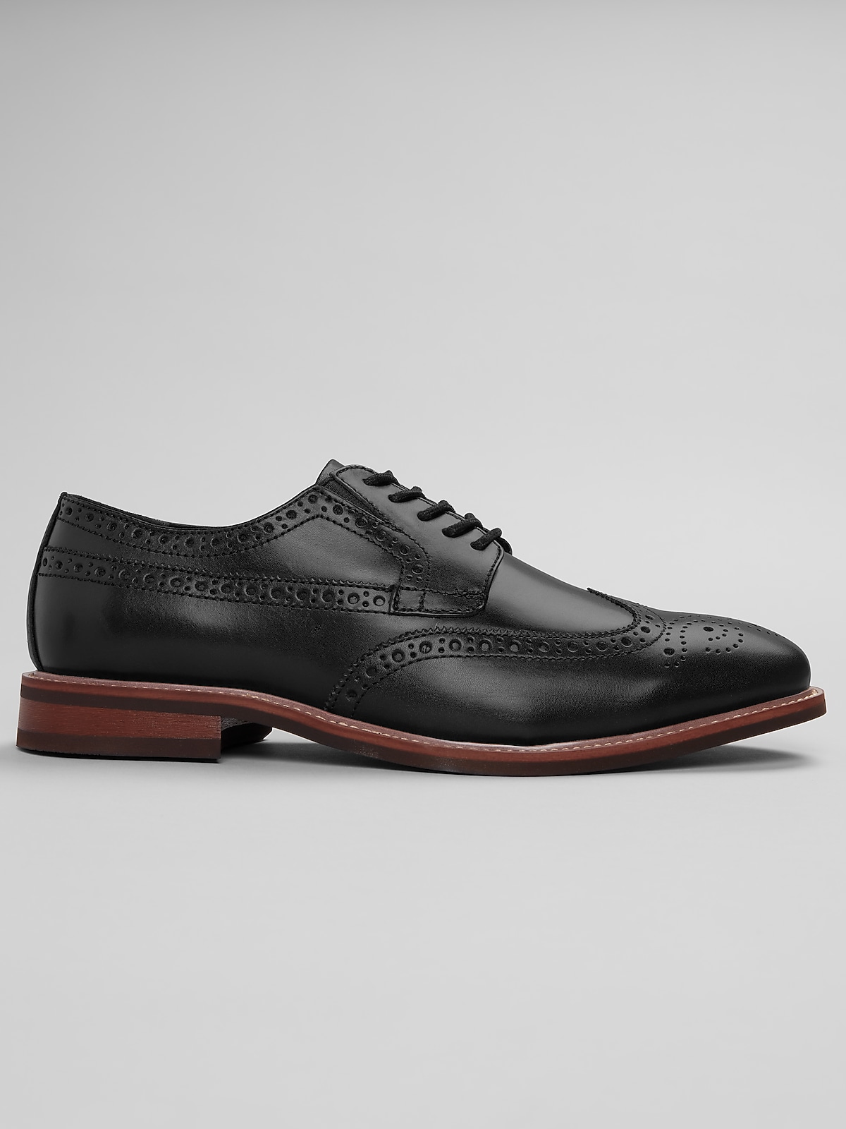 La Milano Palmer Men’s lace up leather wingtip black Oxford shoesSZ12 La Milano Black Wingtip Dress Shoes for Men for sale | eBay main image 2