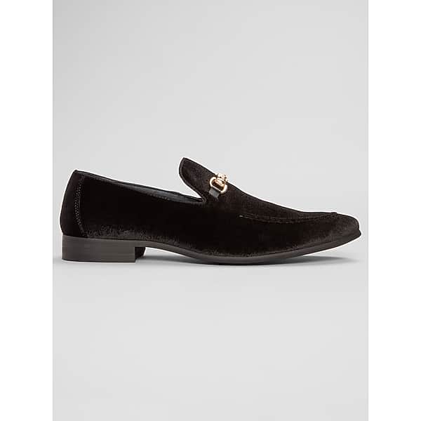 La Milano Men's Barney Moc Toe Bit Formal Loafers Black - Size: 10.5 D-Width