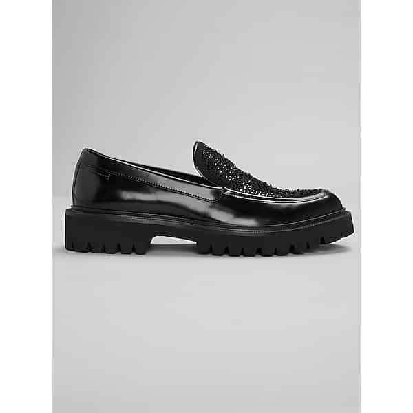 Moretti Men's Waterloo Lug Bottom Loafers Black - Size: 11 1/2 D-Width