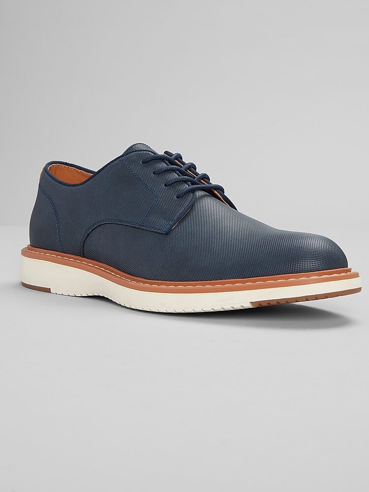 Moretti Barcelona Plain Toe Oxfords, Navy - Blue | Casual  display picture 1