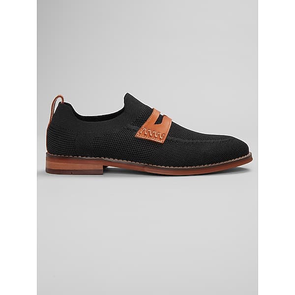 Moretti Men's Bailey Knit Penny Loafers Black - Size: 13 D-Width