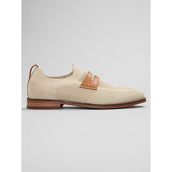 Moretti Men's Bailey Knit Penny Loafers Taupe - Size: 11 1/2 D-Width