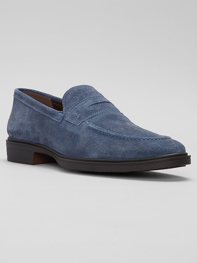 Belvedere  Blue Suede Braided Bit Slip-On Loafers Sz 11D. Bag7 Belvedere Niko in Navy Suede Penny Loafer Sneaker | DAPPERFAM main image 2