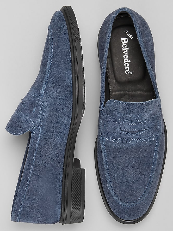 Belvedere Monroe Aeroflex Suede Penny Loafer