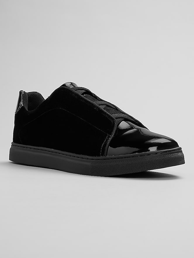 Belvedere Silvano Velvet and Patent Leather Formal Sneakers