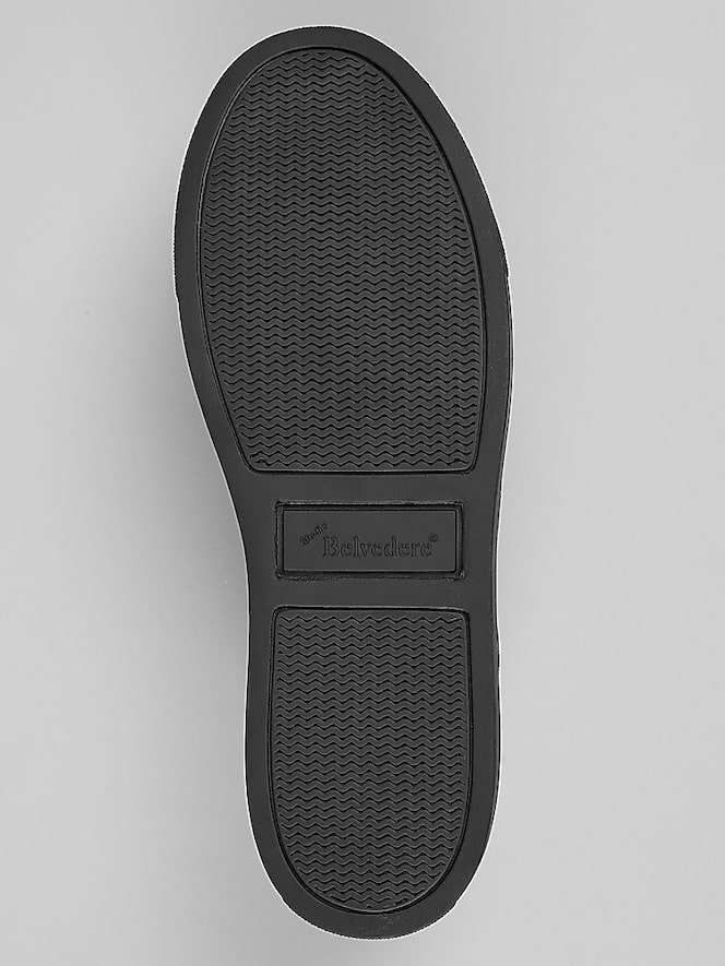 Belvedere Silvano Velvet and Patent Leather Formal Sneakers