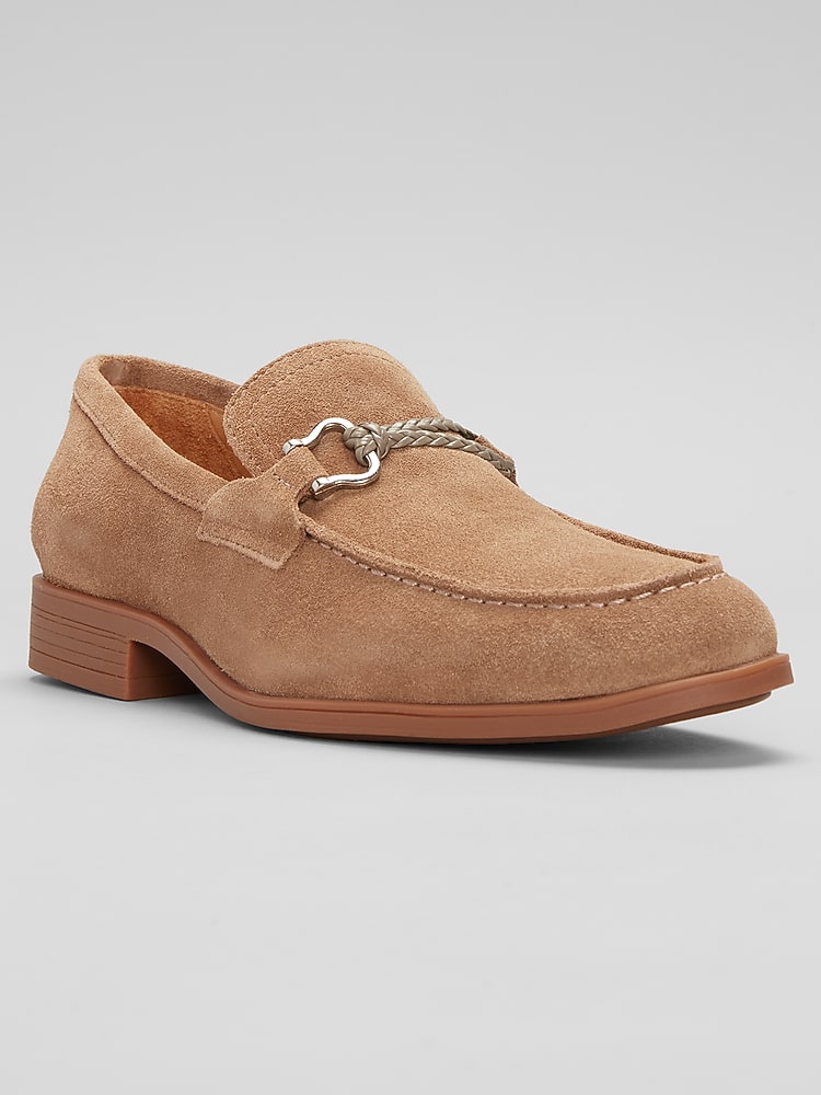 Belvedere Ravello Moc Toe Bit Loafers, Bone - Brown  display picture 1
