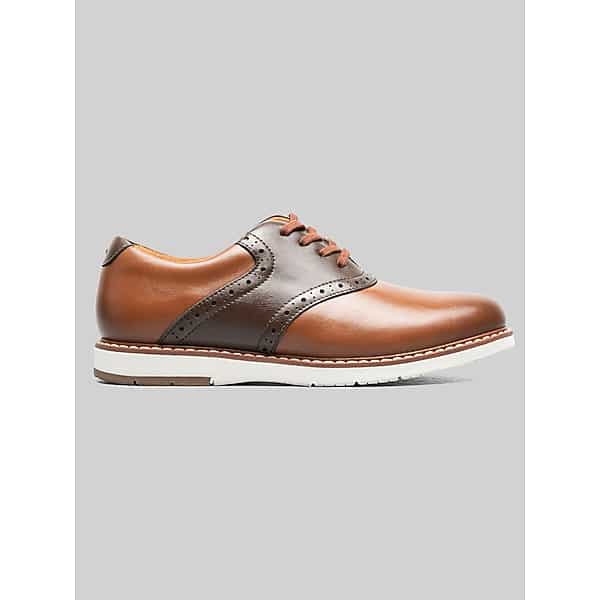 Florsheim Vibe Jr. Boys Saddle Shoes Cognac/Brown - Size: Boys 1.5