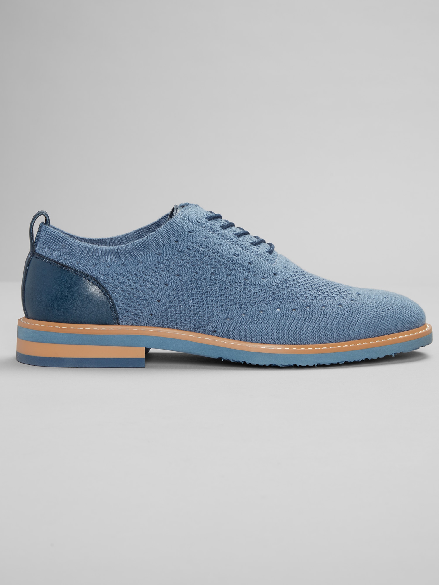 blue dress sneakers for men Vintage Blue Leather Dress Sneaker 5 UK / 6 US
