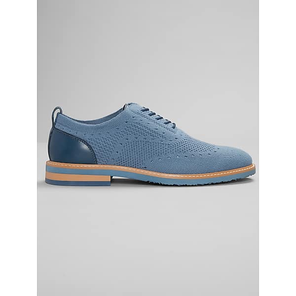 Moretti Men's Ashford Knit Oxfords Light Blue - Size: 10.5 D-Width