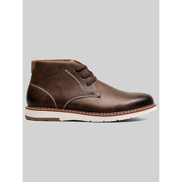 Florsheim Vibe Jr. Boys Plain Toe Chukka Boots Brown Ch - Size: Boys 1