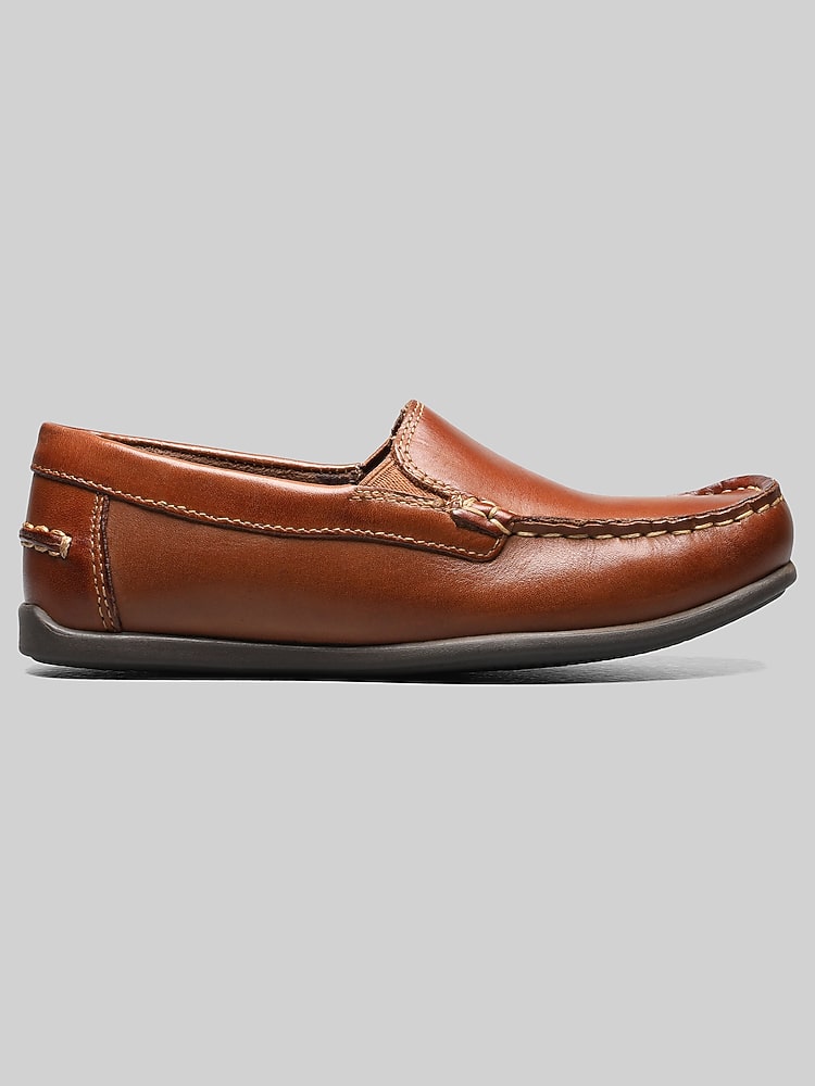 Florsheim Jasper Jr. Boys Moc Toe Venetian Loafers, Saddle  display picture 1