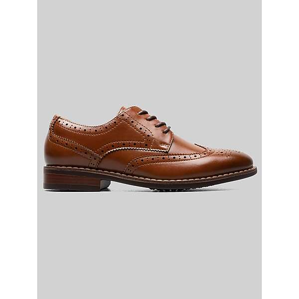Florsheim Rucci Jr. Boys Wingtip Oxfords Cognac - Size: Boys 12.5