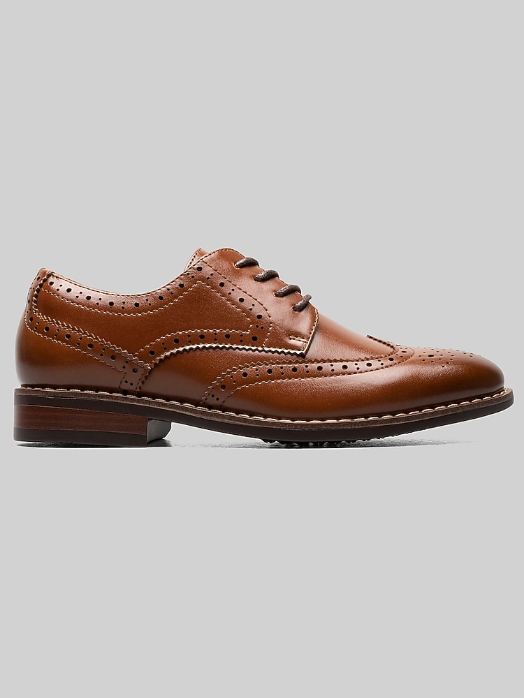 Florsheim Rucci Jr. Boys Wingtip Oxfords, Cognac - Tan | Boys