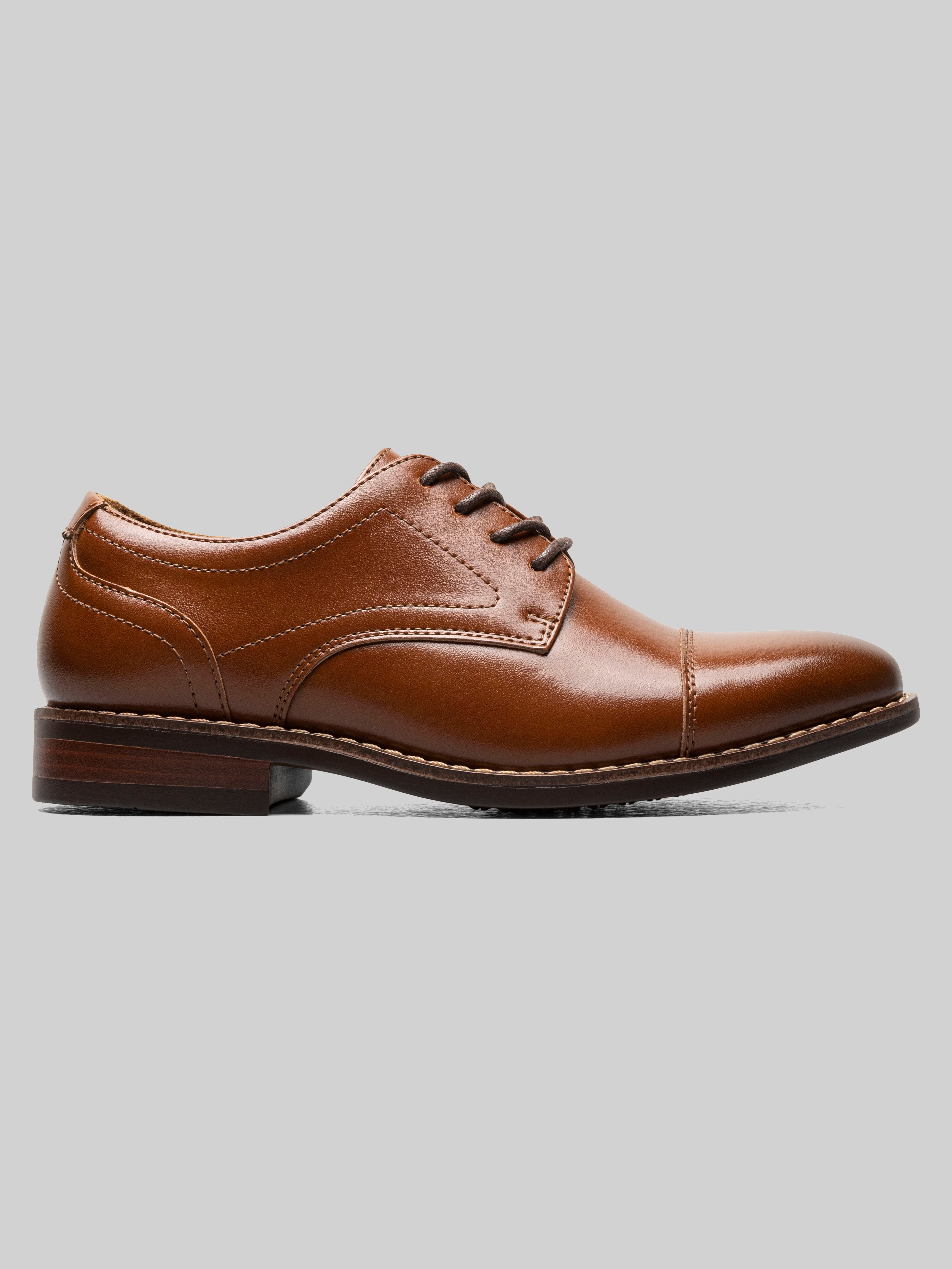 Florsheim Men\'s/Big Boy’s Cognac Derby Shoes FLORSHEIM POSTINO CAP OX - COGNAC – Shoe Market NYC main image 2