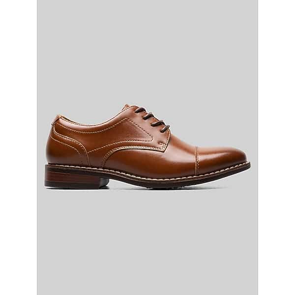 Florsheim Rucci Jr. Boys Cap Toe Oxfords Cognac - Size: Boys 6