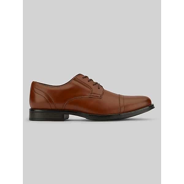 Dockers Mens Garfield Cap Toe Oxfords Tan - Size: 12 WIDE