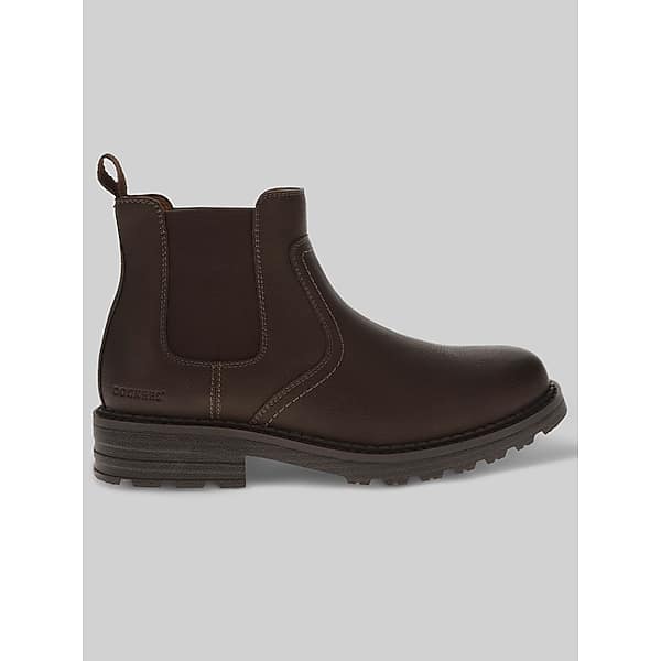 Dockers Men's Truman Plain Toe Chelsea Boots Dark Brown - Size: 11 D-Width