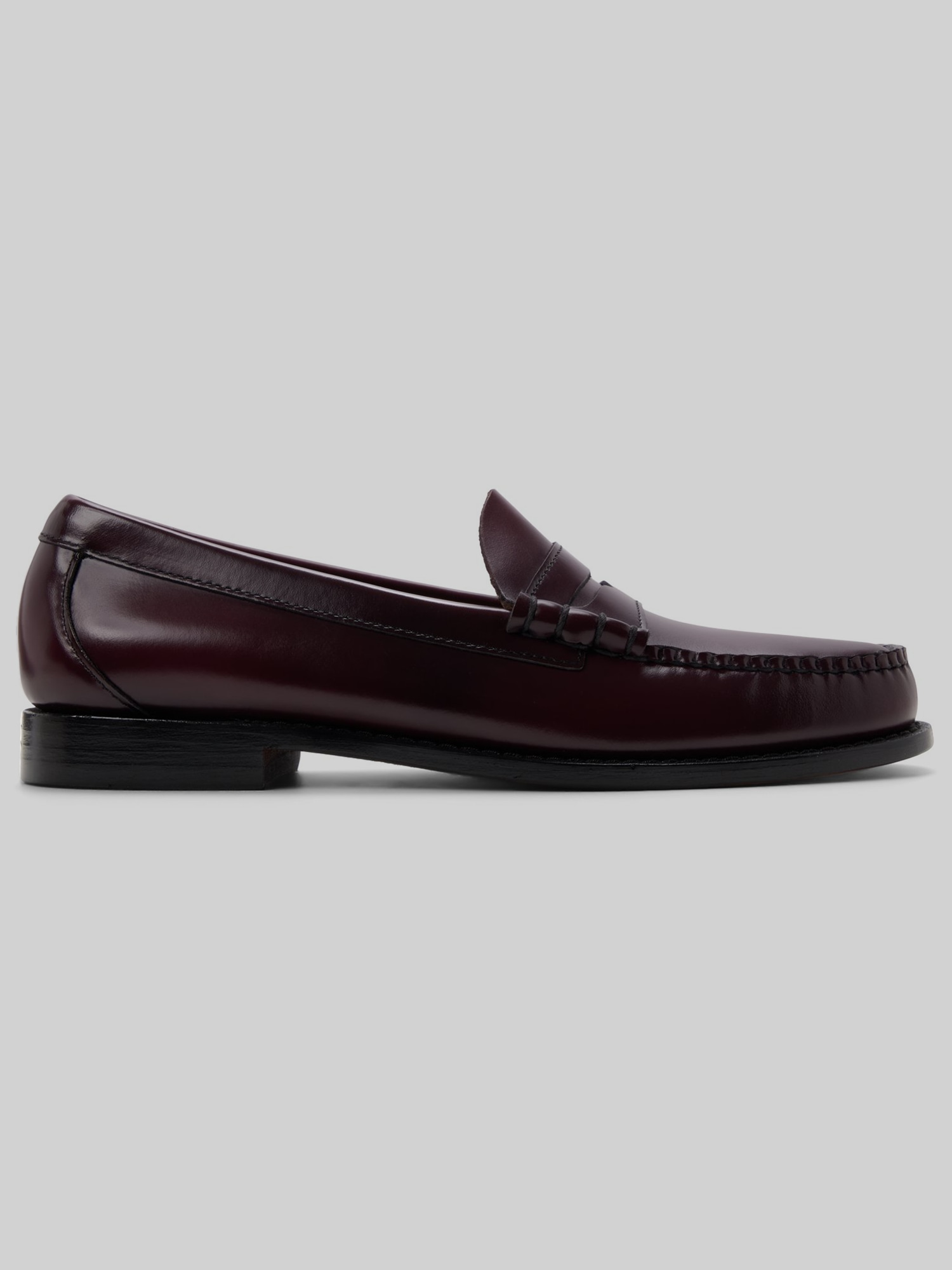 G.H.BASS Larson Moc Toe Penny Loafers, Wine - Burgundy - Big 
