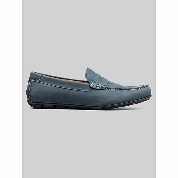 Florsheim Men's Motor Moc Toe Penny Drivers Legion Blue - Size: 9 WIDE